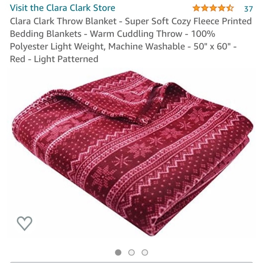 New Clara Clark Fleece Throw - 50x60in